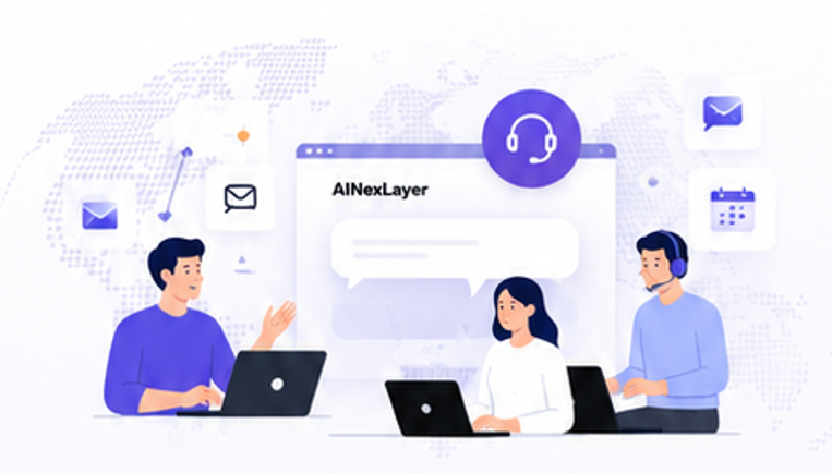 AINexLayer support team ready to help — chat, email, and global coverage